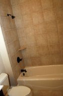 Luxury Home Master Bathroom Tub, Granite Tile / Soap Dish, Antique Brass Finish Plumbing Fixtures, Indianapolis, Central Indiana, Madison Custom Homes Inc.